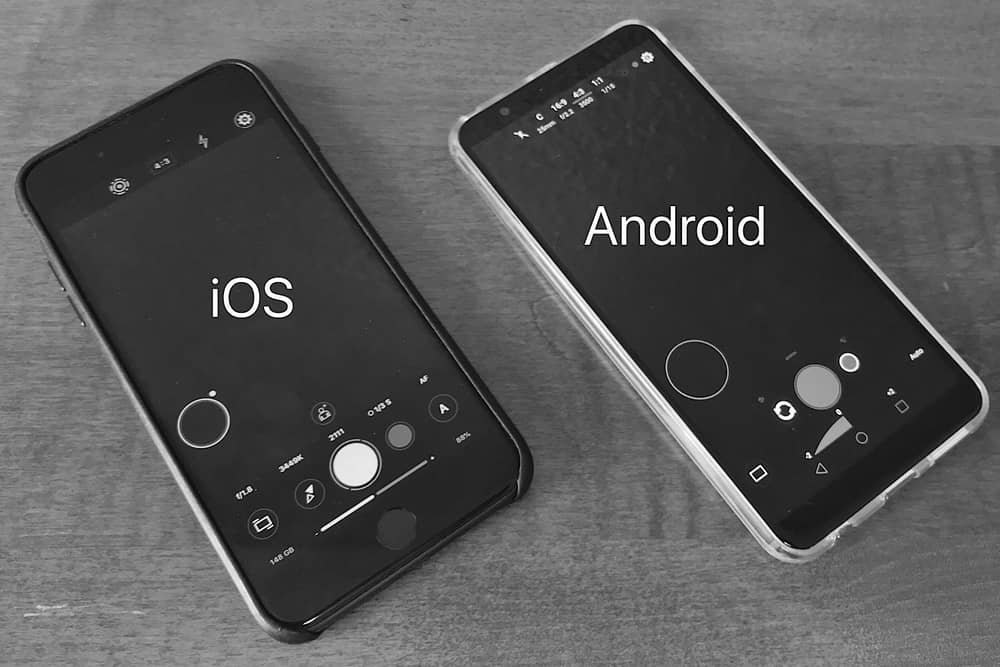Cámara de Android frente a iOS